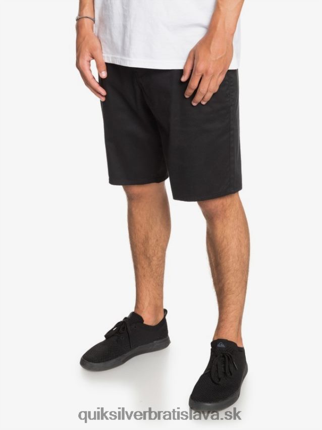 20 chino vreckové šortky na každodenné nosenie Quiksilver muži B80HXR1314 čierna