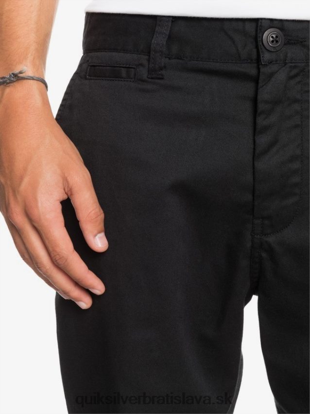 20 chino vreckové šortky na každodenné nosenie Quiksilver muži B80HXR1314 čierna
