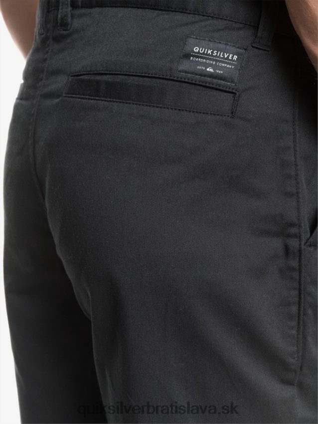 20 chino vreckové šortky na každodenné nosenie Quiksilver muži B80HXR1314 čierna