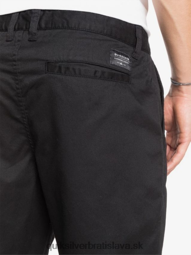 20 chino vreckové šortky na každodenné nosenie Quiksilver muži B80HXR1314 čierna