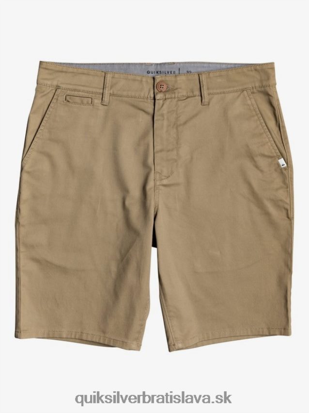 20 chino vreckové šortky na každodenné nosenie Quiksilver muži B80HXR1315 brestový