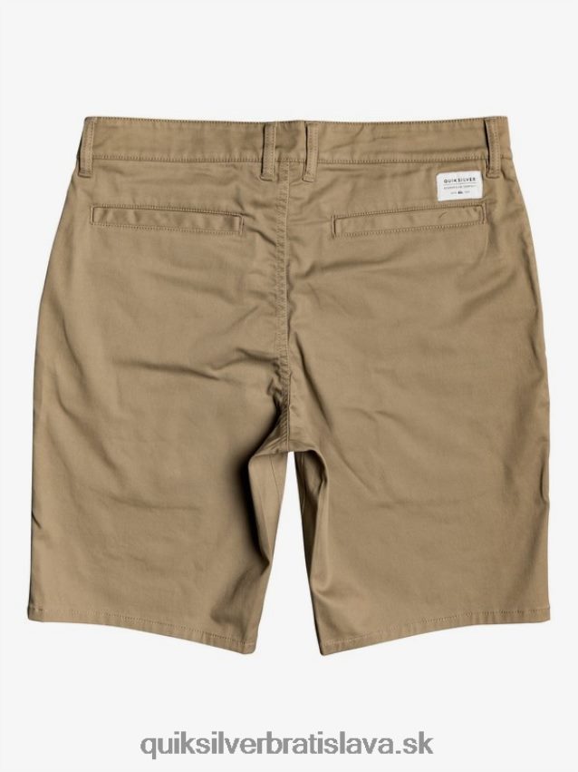 20 chino vreckové šortky na každodenné nosenie Quiksilver muži B80HXR1315 brestový
