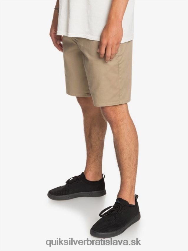 20 chino vreckové šortky na každodenné nosenie Quiksilver muži B80HXR1315 brestový
