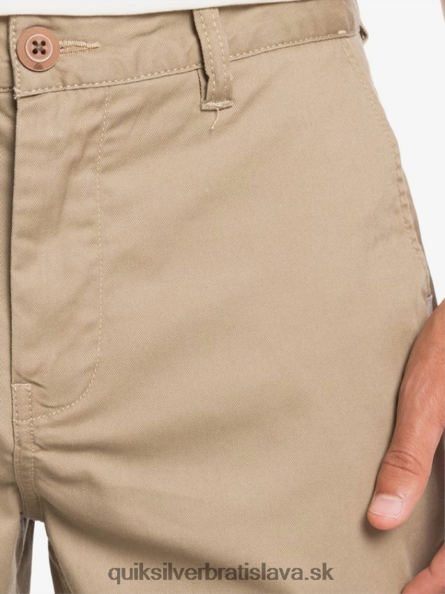 20 chino vreckové šortky na každodenné nosenie Quiksilver muži B80HXR1315 brestový