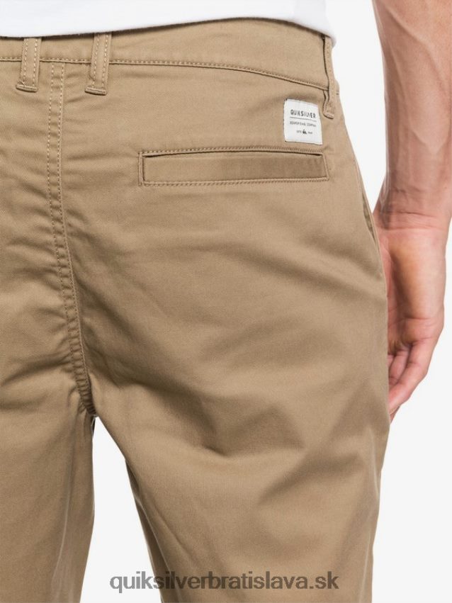 20 chino vreckové šortky na každodenné nosenie Quiksilver muži B80HXR1315 brestový