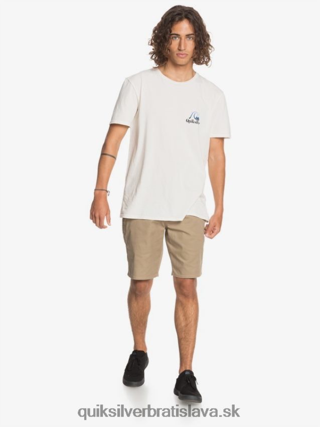 20 chino vreckové šortky na každodenné nosenie Quiksilver muži B80HXR1315 brestový