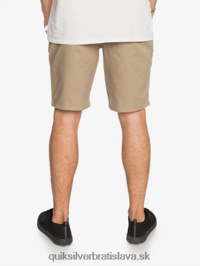 20 chino vreckové šortky na každodenné nosenie Quiksilver muži B80HXR1315 brestový