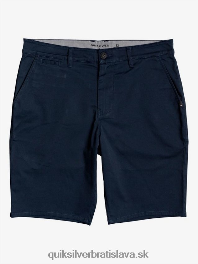 20 chino vreckové šortky na každodenné nosenie Quiksilver muži B80HXR1316 námornícke sako