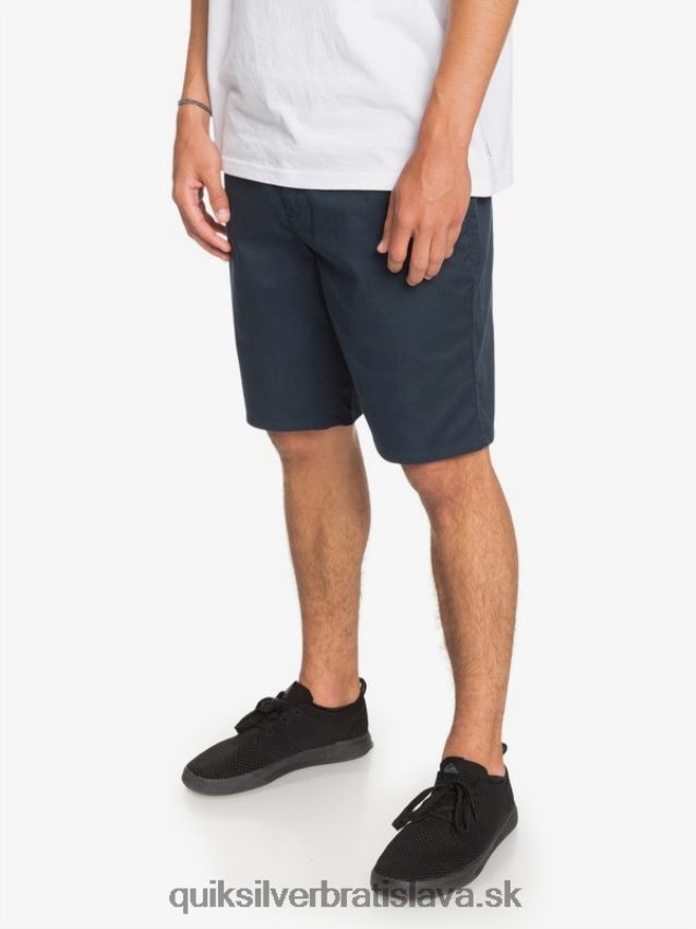 20 chino vreckové šortky na každodenné nosenie Quiksilver muži B80HXR1316 námornícke sako