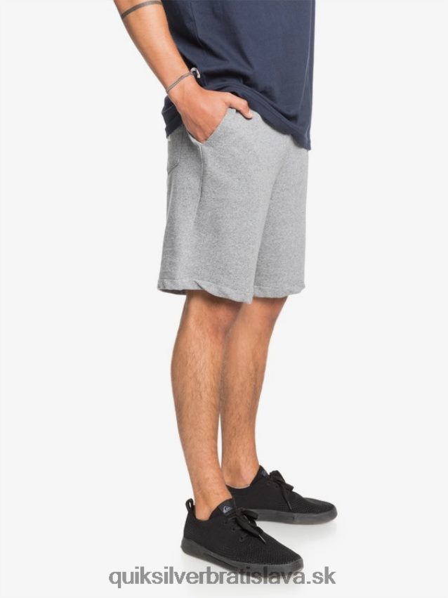 Essentials 19 bio tepláky Quiksilver muži B80HXR1659 svetlosivý vres