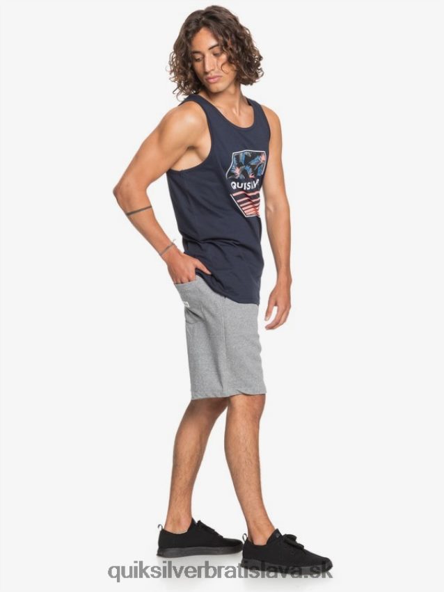 Essentials 19 bio tepláky Quiksilver muži B80HXR1659 svetlosivý vres