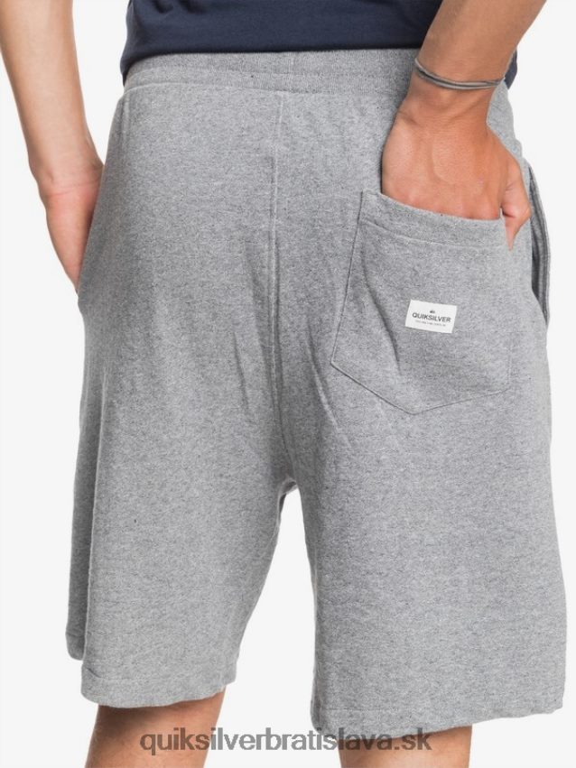 Essentials 19 bio tepláky Quiksilver muži B80HXR1659 svetlosivý vres