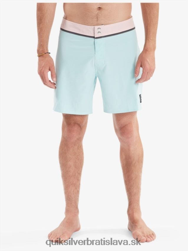 Solid snap 17 recyklovaných šortiek Quiksilver muži B80HXR1828 modrý odtieň