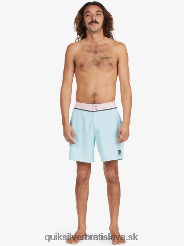 Solid snap 17 recyklovaných šortiek Quiksilver muži B80HXR1828 modrý odtieň