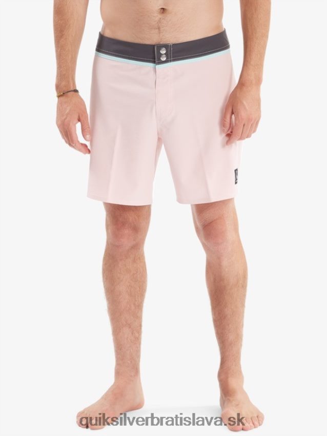 Solid snap 17 recyklovaných šortiek Quiksilver muži B80HXR1829 jemne ružová