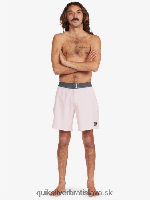 Solid snap 17 recyklovaných šortiek Quiksilver muži B80HXR1829 jemne ružová