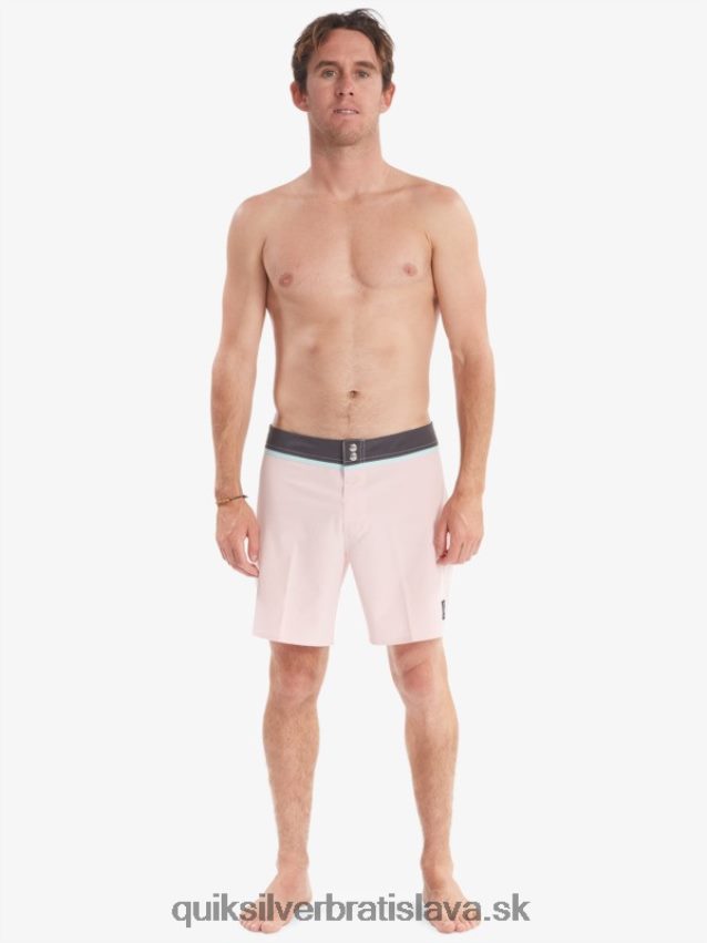 Solid snap 17 recyklovaných šortiek Quiksilver muži B80HXR1829 jemne ružová