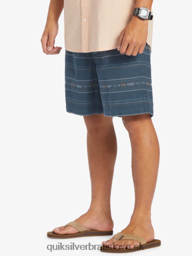 žakárové šortky taxer Quiksilver muži B80HXR420 polnočný námornícky mini žakár