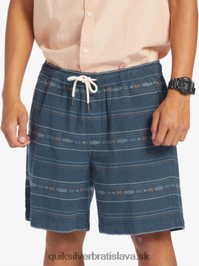 žakárové šortky taxer Quiksilver muži B80HXR420 polnočný námornícky mini žakár