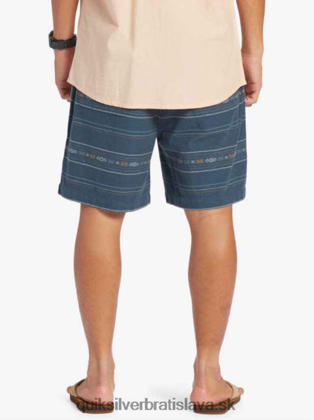 žakárové šortky taxer Quiksilver muži B80HXR420 polnočný námornícky mini žakár