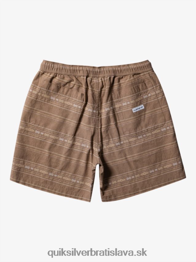 žakárové šortky taxer Quiksilver muži B80HXR421 olivovo sivý mini žakár