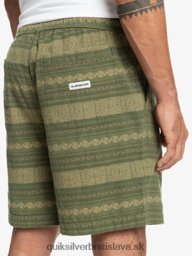 žakárové šortky taxer Quiksilver muži B80HXR422 štvorlístok taxer žakár