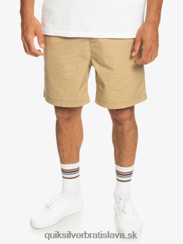 elastické šortky taxer Quiksilver muži B80HXR320 plage