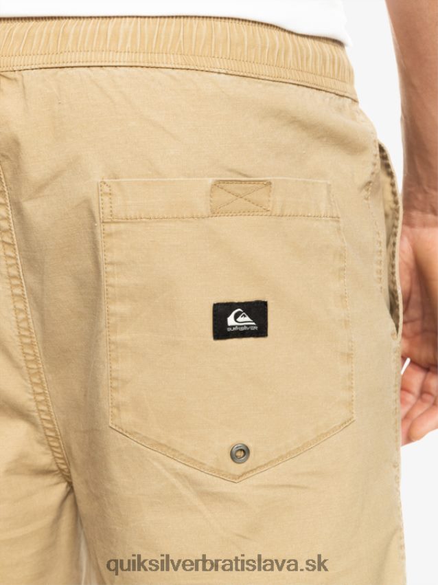 elastické šortky taxer Quiksilver muži B80HXR320 plage