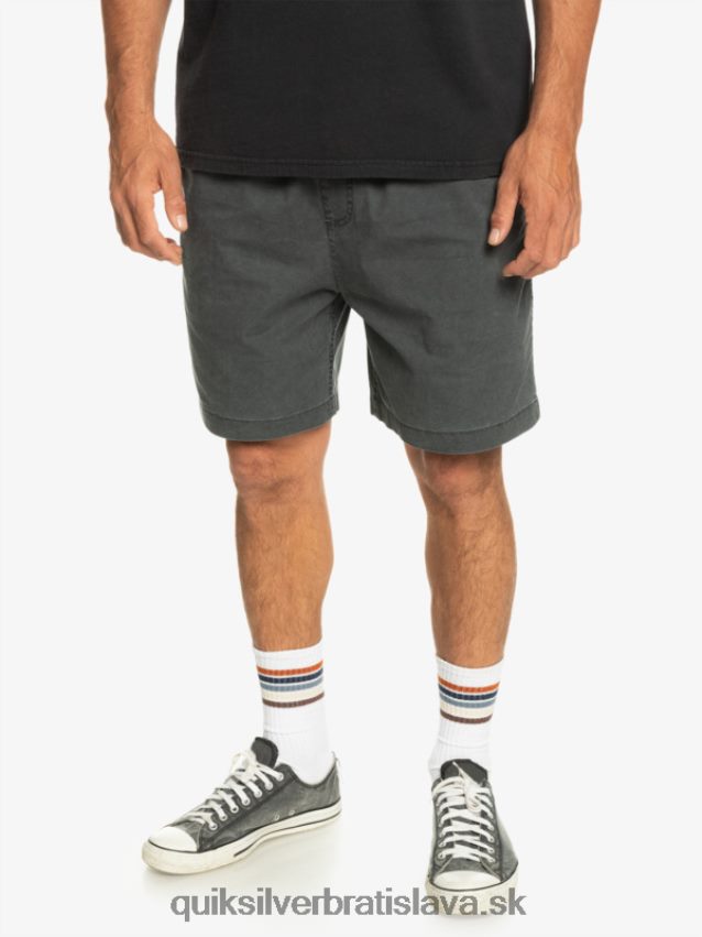 elastické šortky taxer Quiksilver muži B80HXR321 čierna