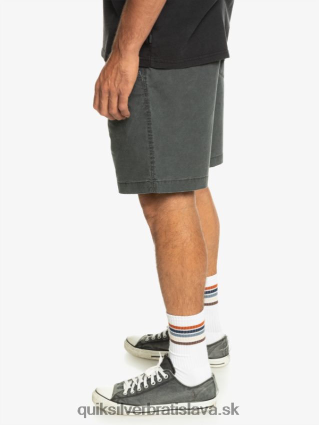 elastické šortky taxer Quiksilver muži B80HXR321 čierna