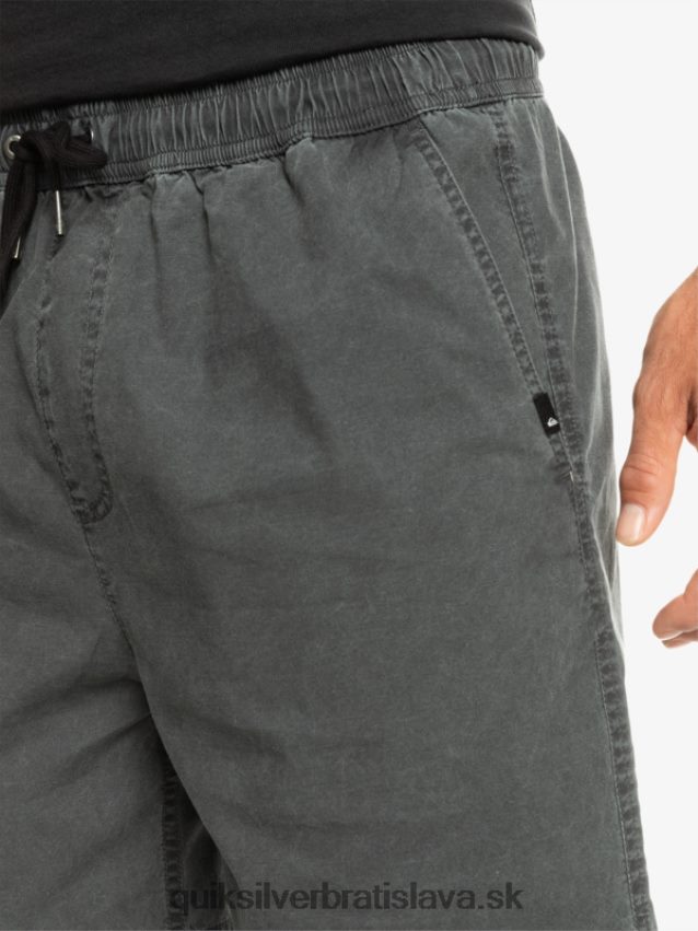 elastické šortky taxer Quiksilver muži B80HXR321 čierna
