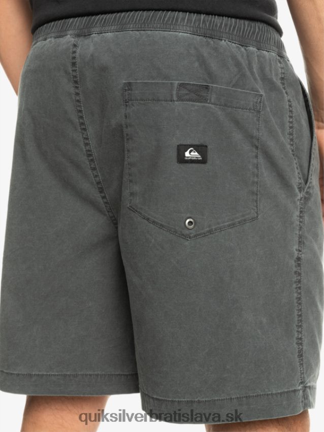 elastické šortky taxer Quiksilver muži B80HXR321 čierna