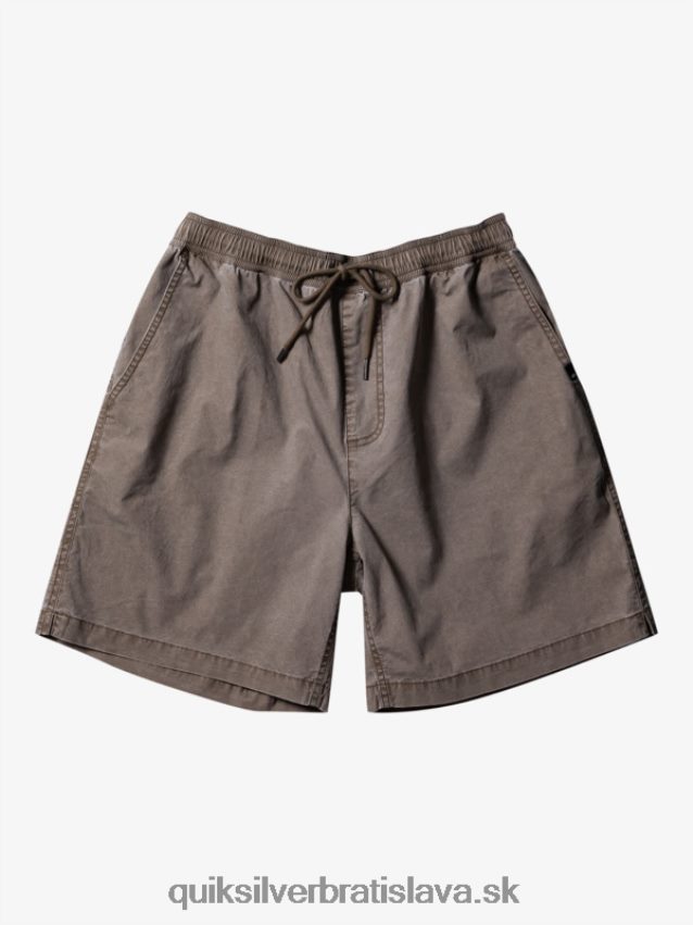 elastické šortky taxer Quiksilver muži B80HXR322 čokoládový kúsok