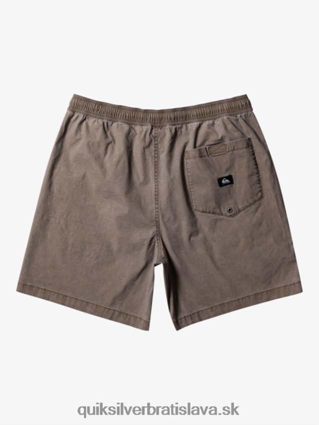 elastické šortky taxer Quiksilver muži B80HXR322 čokoládový kúsok