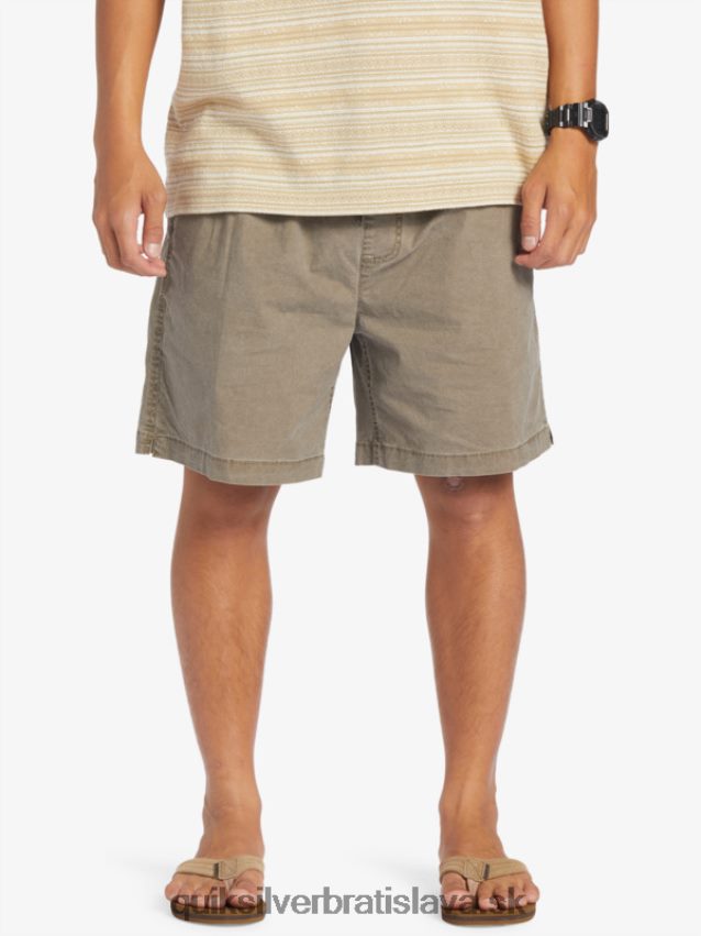 elastické šortky taxer Quiksilver muži B80HXR322 čokoládový kúsok