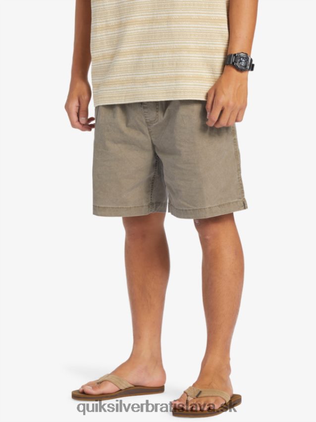 elastické šortky taxer Quiksilver muži B80HXR322 čokoládový kúsok