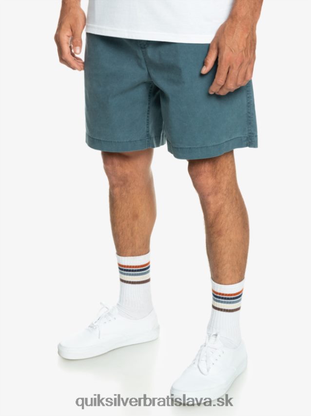 elastické šortky taxer Quiksilver muži B80HXR323 polnočné námorníctvo