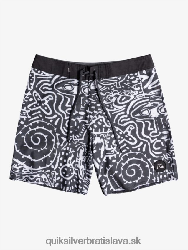 hempstretch 69 18 šortky Quiksilver muži B80HXR1814 čierna