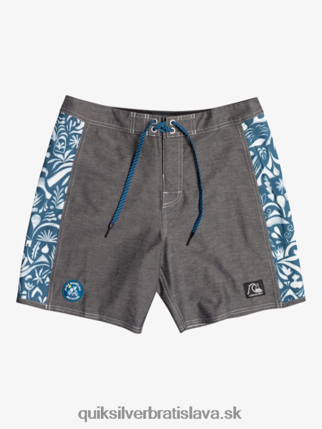 hempstretch original arch blank canvas 18 boardshorts Quiksilver muži B80HXR1823 javier mendizabal - čierny