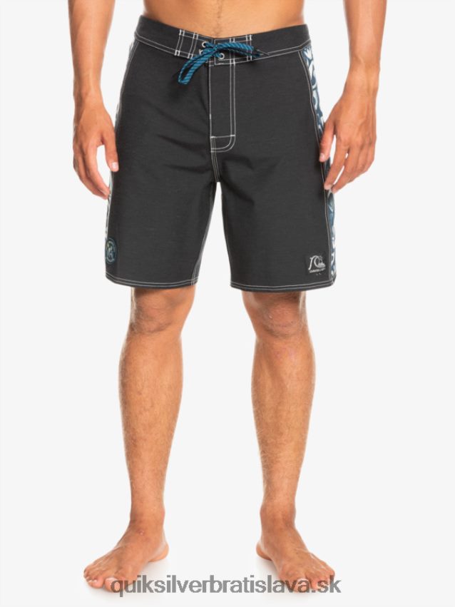hempstretch original arch blank canvas 18 boardshorts Quiksilver muži B80HXR1823 javier mendizabal - čierny