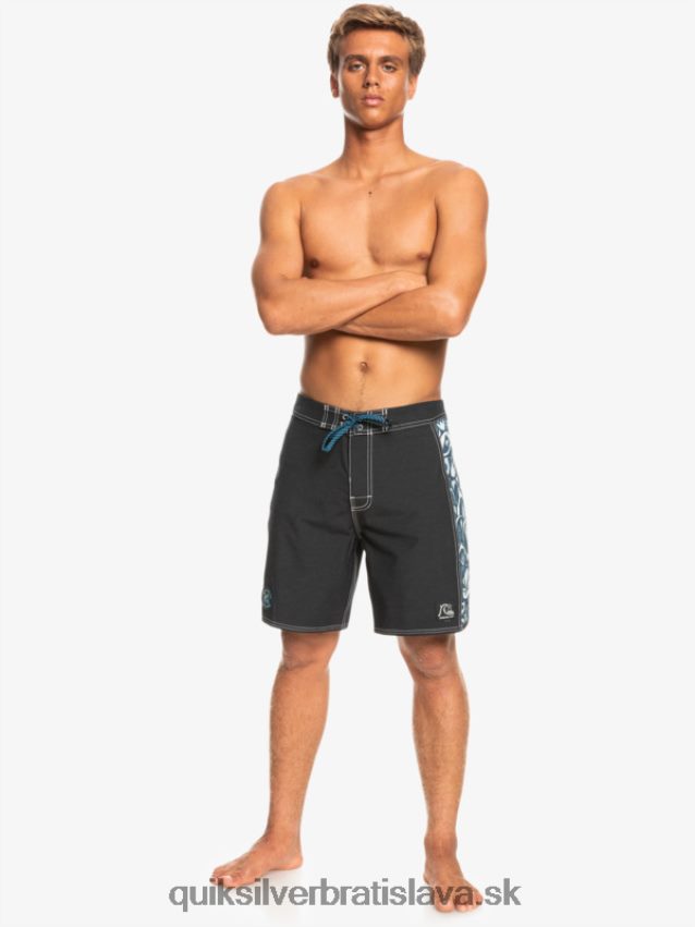 hempstretch original arch blank canvas 18 boardshorts Quiksilver muži B80HXR1823 javier mendizabal - čierny