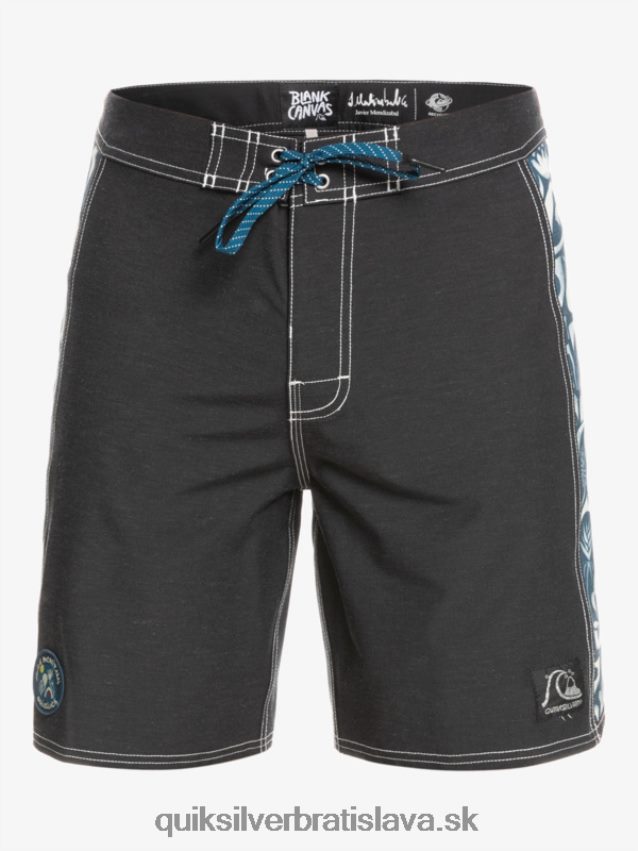 hempstretch original arch blank canvas 18 boardshorts Quiksilver muži B80HXR1823 javier mendizabal - čierny