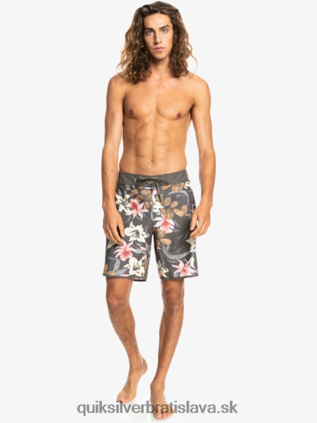 hempstretch scallop 19 boardshorts Quiksilver muži B80HXR1740 asfaltka