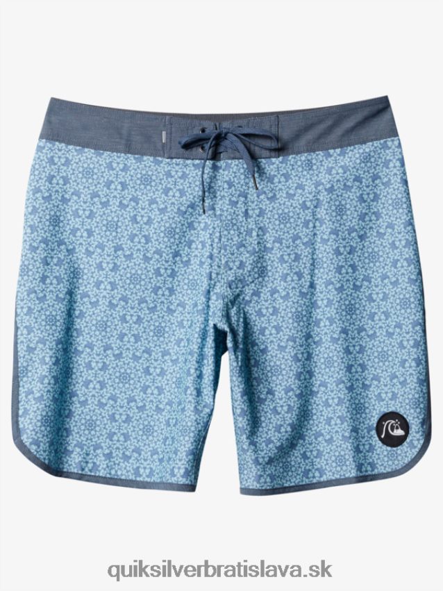 hempstretch scallop 19 boardshorts Quiksilver muži B80HXR1741 modré sklo