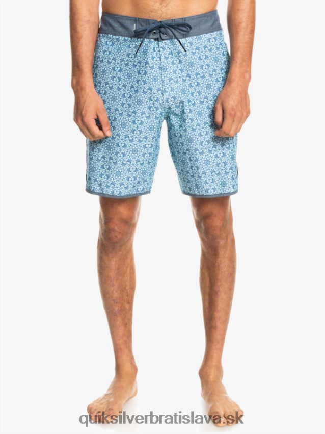 hempstretch scallop 19 boardshorts Quiksilver muži B80HXR1741 modré sklo