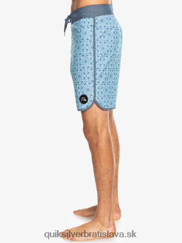 hempstretch scallop 19 boardshorts Quiksilver muži B80HXR1741 modré sklo