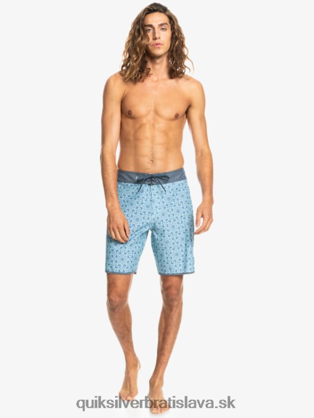 hempstretch scallop 19 boardshorts Quiksilver muži B80HXR1741 modré sklo