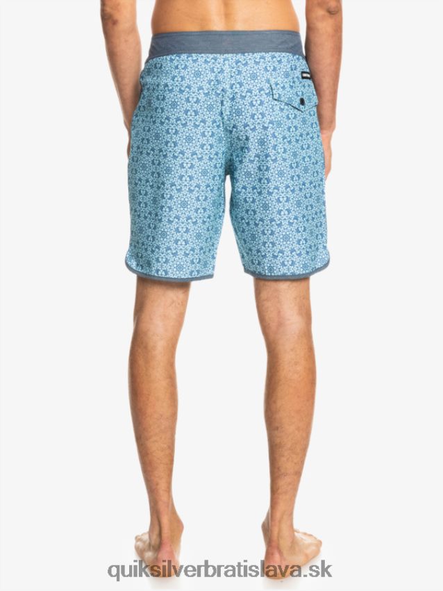 hempstretch scallop 19 boardshorts Quiksilver muži B80HXR1741 modré sklo