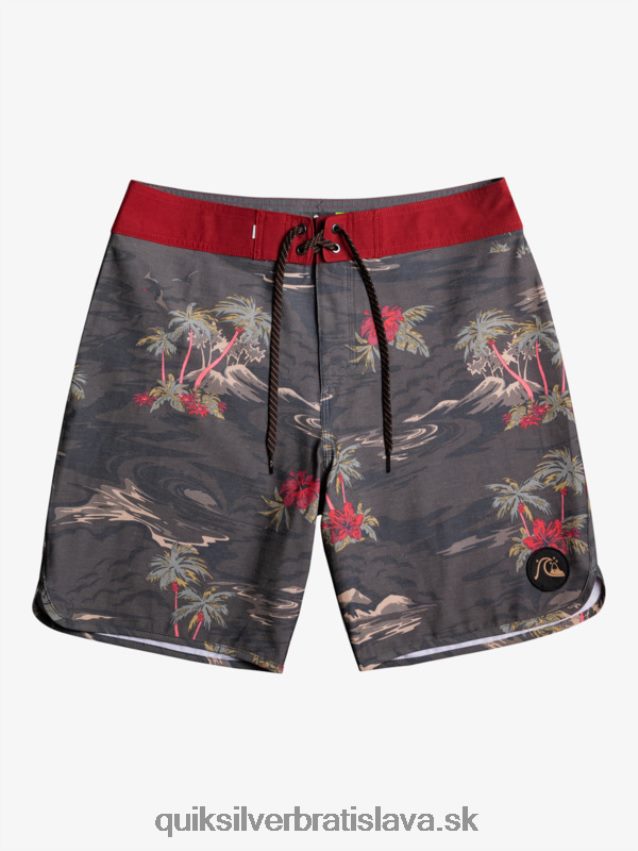hempstretch scallop 19 boardshorts Quiksilver muži B80HXR1742 asfaltka