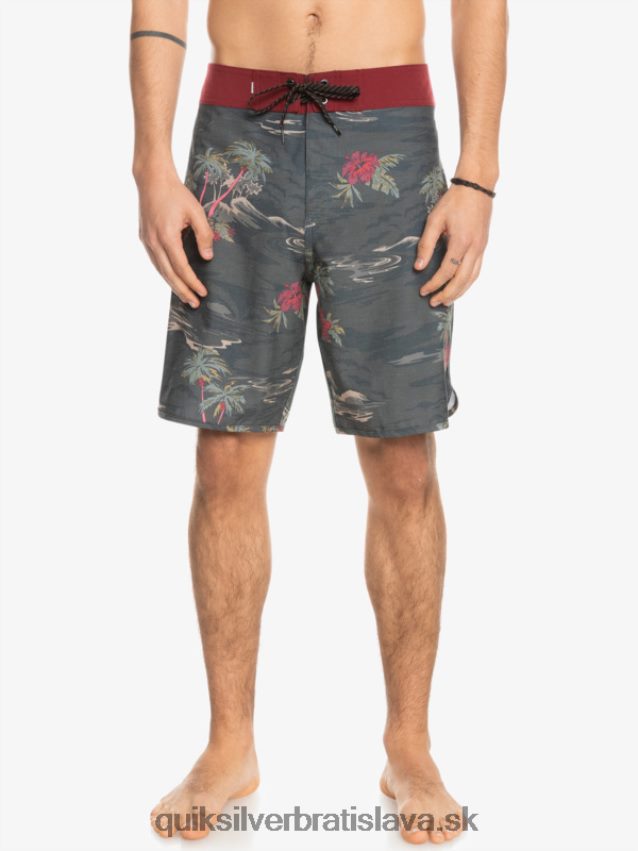 hempstretch scallop 19 boardshorts Quiksilver muži B80HXR1742 asfaltka